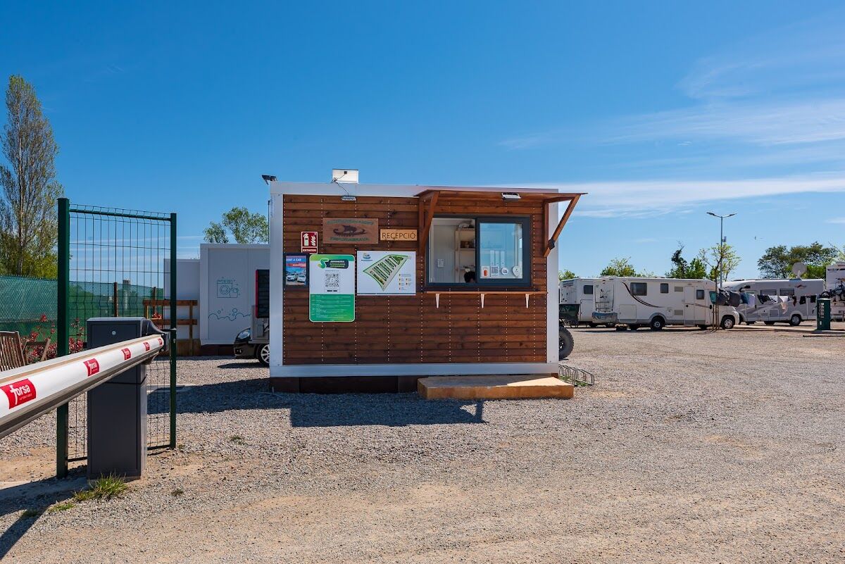 The municipal motorhome parking area in Empuriabrava