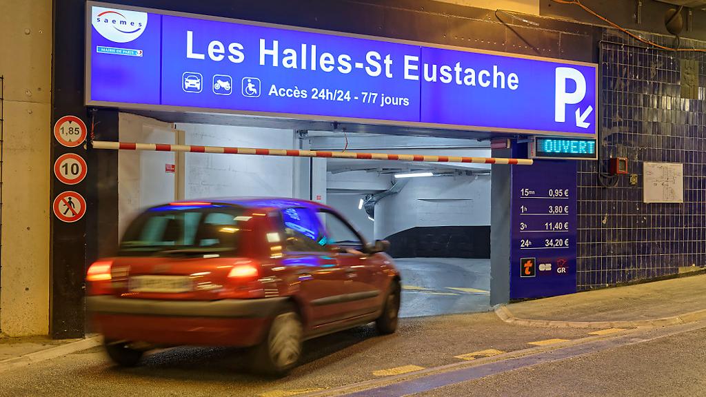 Parking Saint-Eustache near Les Halles in central Paris