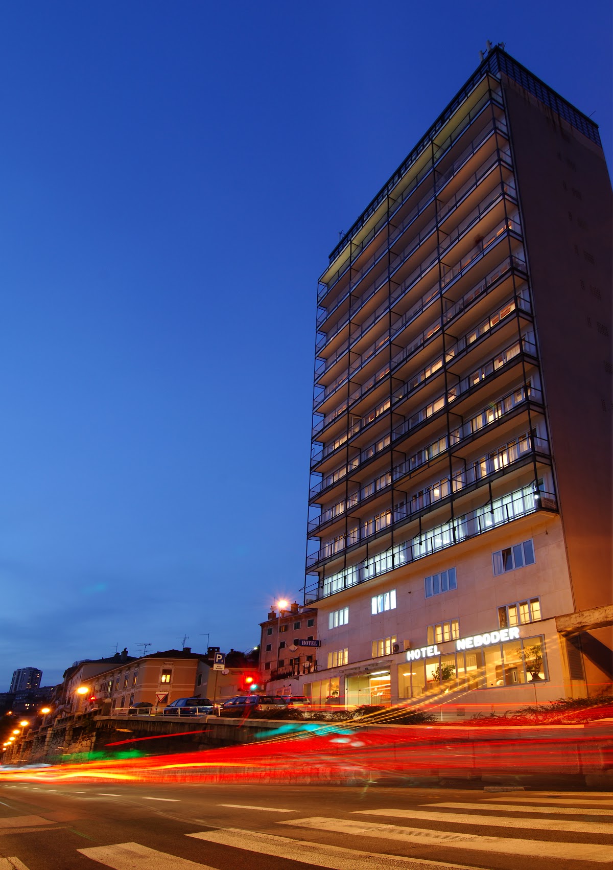 Hotel Neboder, the landmark tower hotel in central Rijeka